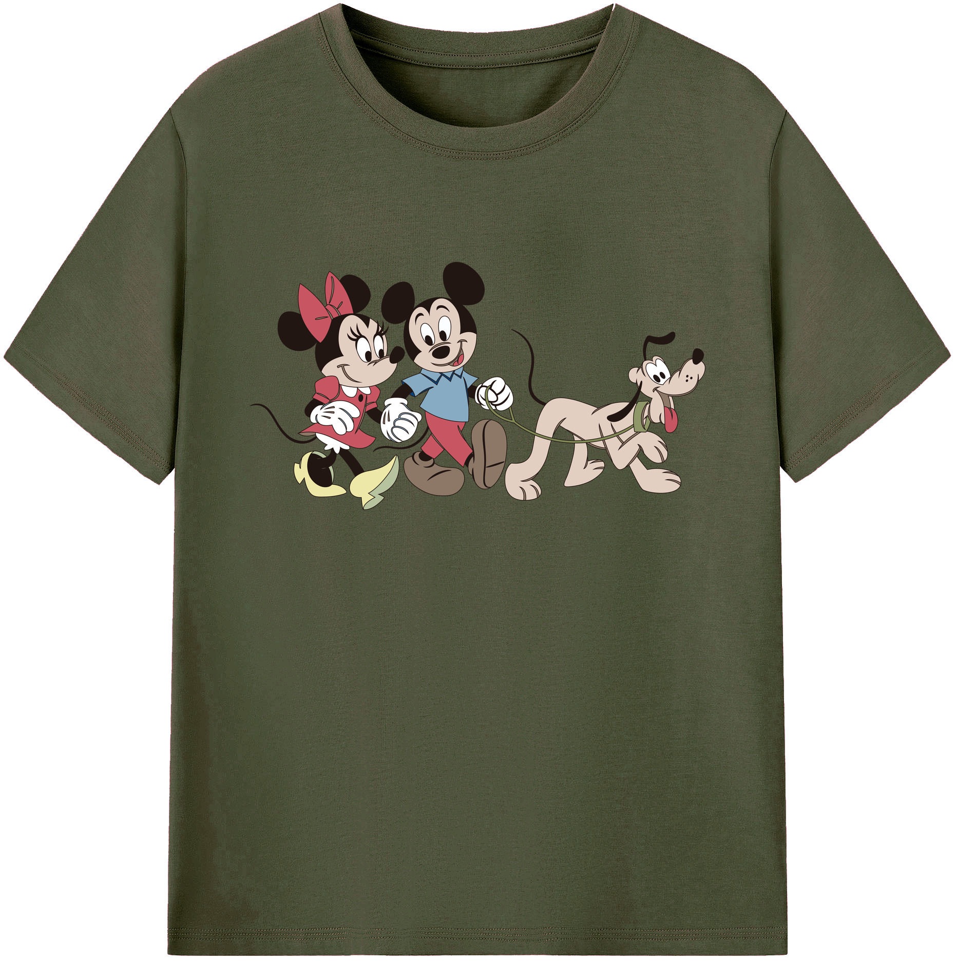 ミッキーマウス Mickey Mouse 綿100％ メンズ半袖Tシャツ｜肌触りやわらか＆通気性